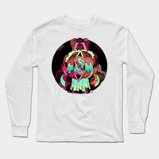 Blue Red Blend Circle of Ornament Long Sleeve T-Shirt